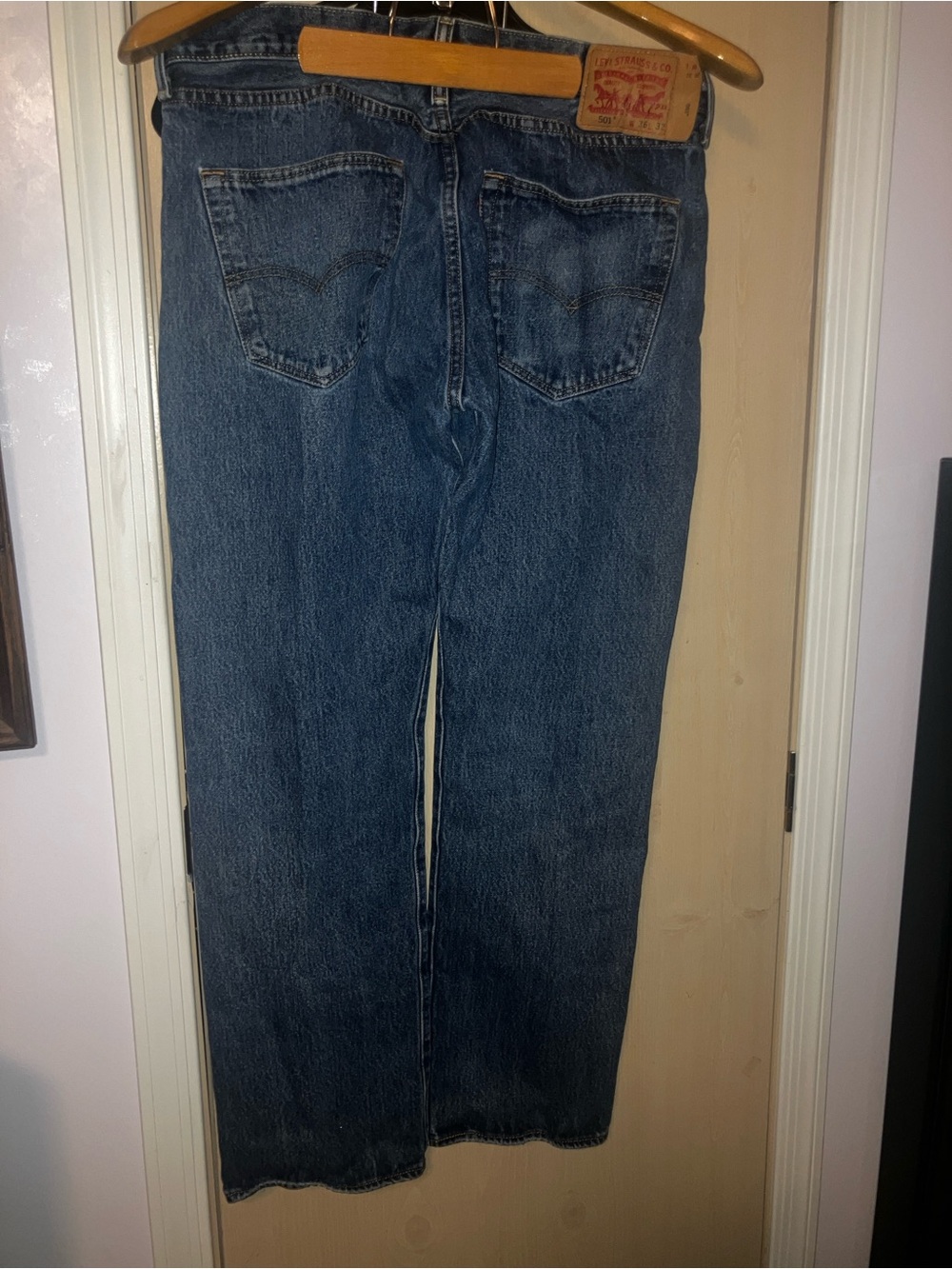 Levi's 501 W36/L32 Men's Dark Blue Straight-Leg Jeans